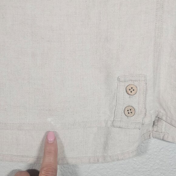 J Jill Natural Linen Women’s Tank Top Med Minimalist Capsule Resort Coastal Chic - Picture 5 of 10